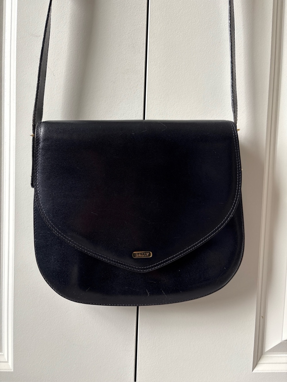 Bally Black Leather Crossbody Bag